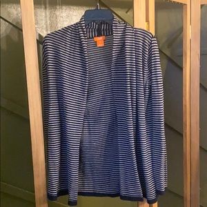 Navy Striped Cardigan